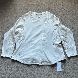 Athleta White Moto Jacket